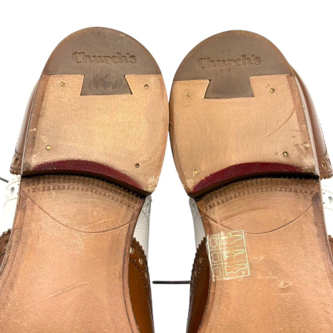 極美品 チャーチ BURWOOD 3W バイカラー ウィングチップ 22.5cm