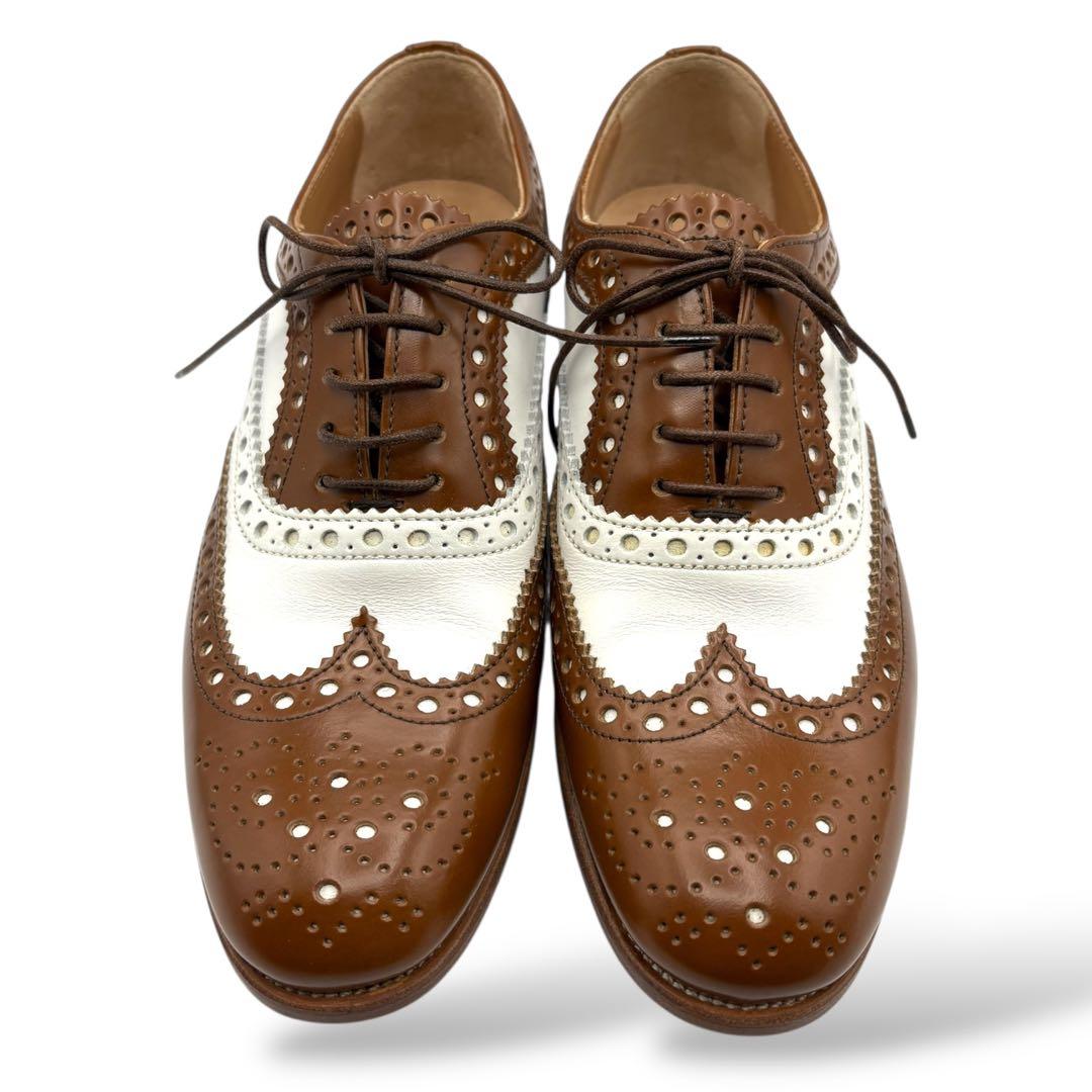 極美品 チャーチ BURWOOD 3W バイカラー ウィングチップ 22.5cm