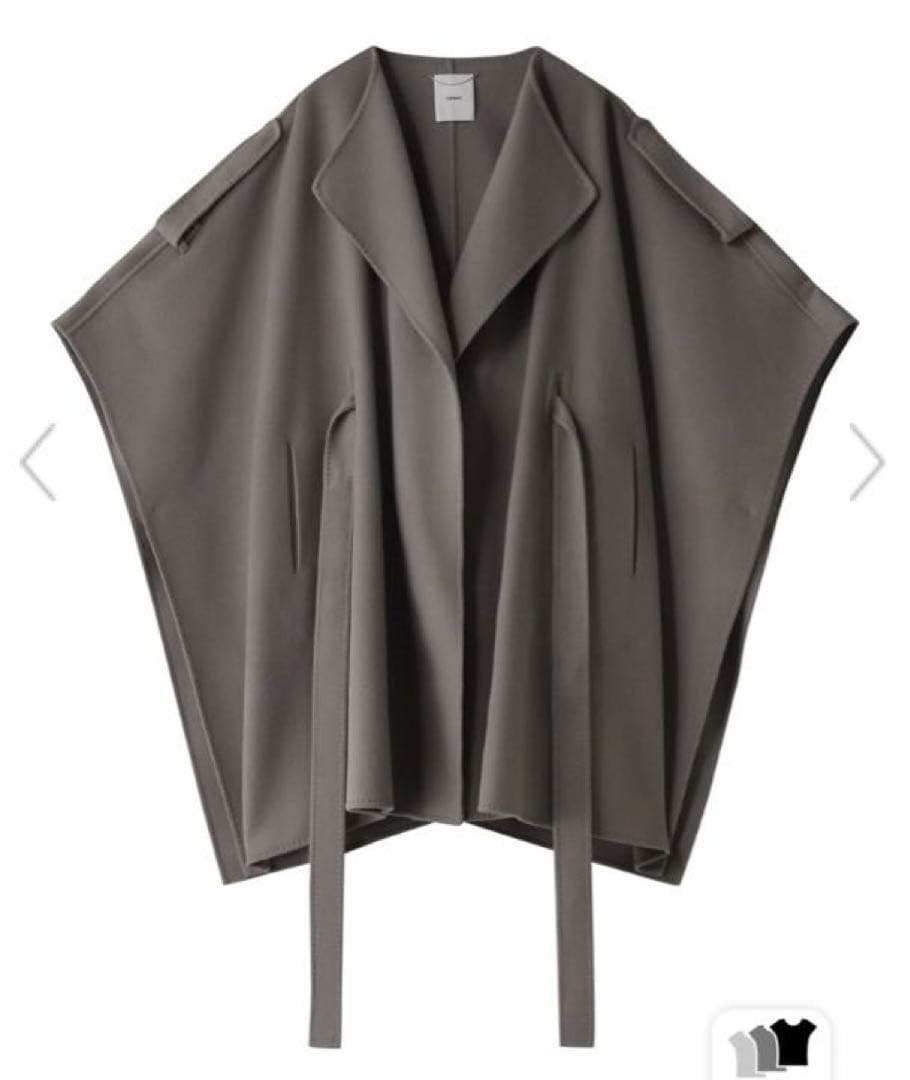 ebure / エブール】リュクスシャルムビーバー ケープコート グレー36