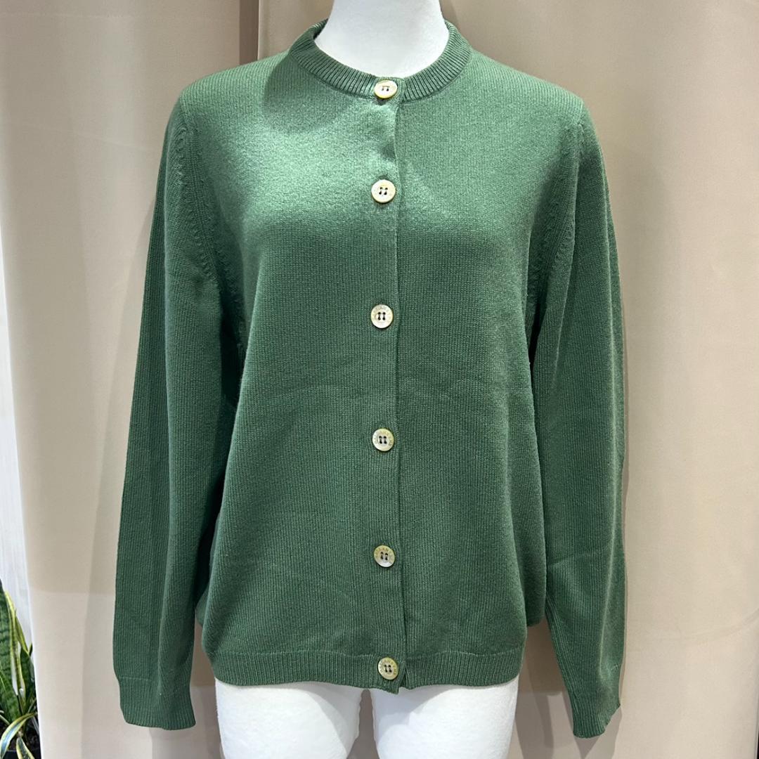 BALLANTYNE　バランタイン　カーディガン　カシミア　44　グリーン BALLANTYNE バランタイン カーディガン カシミア 44 グリーン