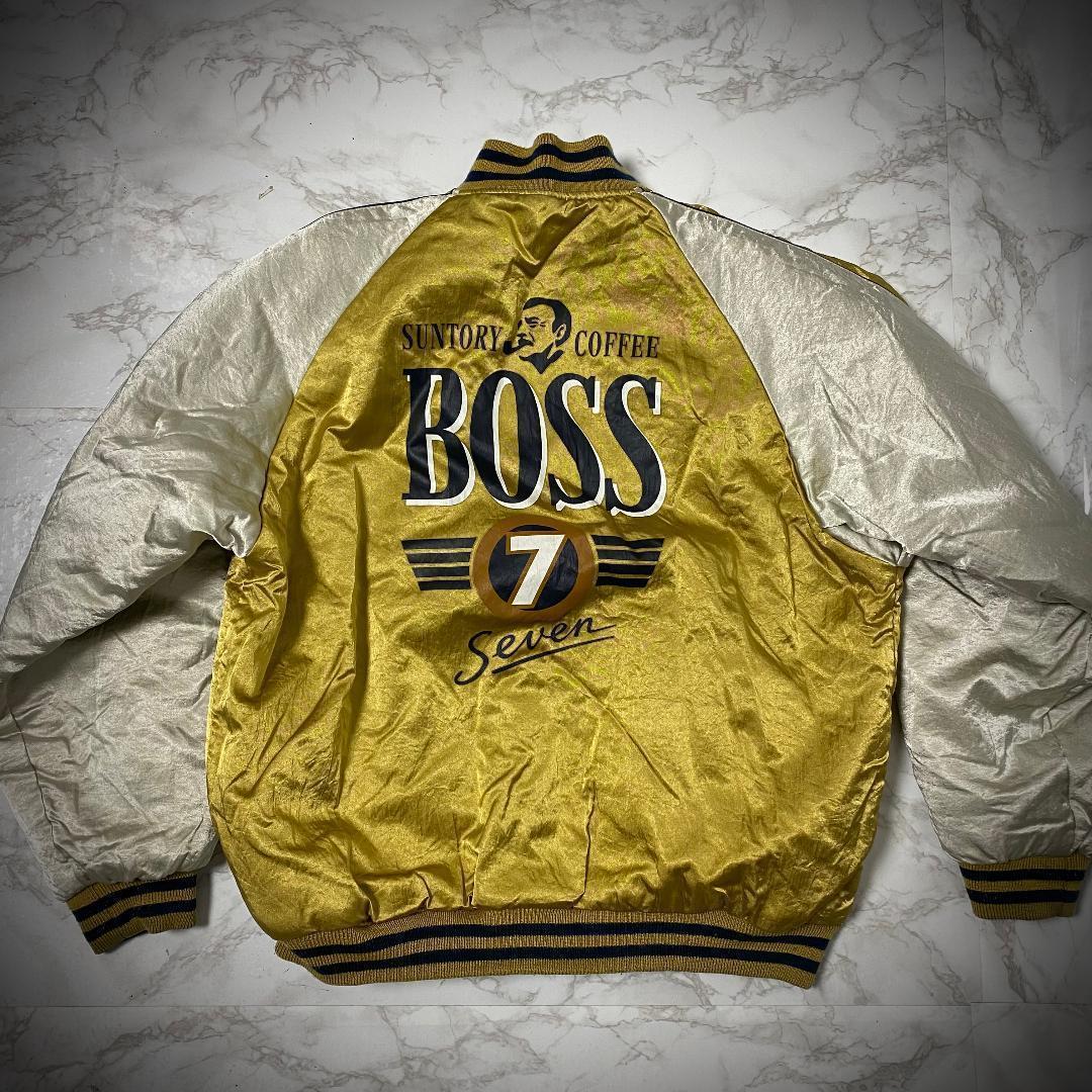 希少 ボスジャン MA-1 スタジャン リバーシブル 金のボス サントリー