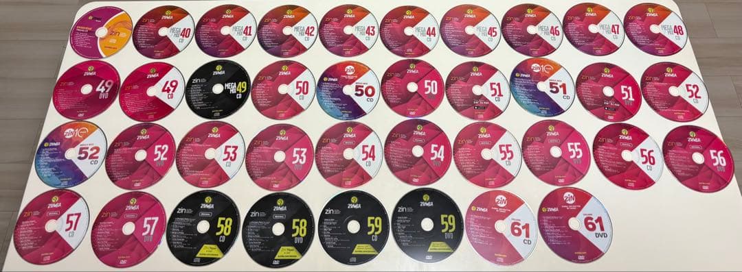 ズンバ ZUMBA ZIN40〜61 バックナンバCD＋DVD（60番欠番）