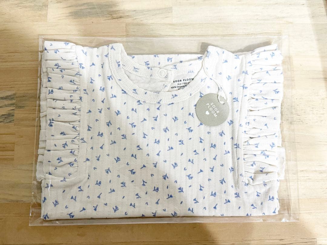 SOOR PLOOM Frill Tee Blueberry 4y 新品