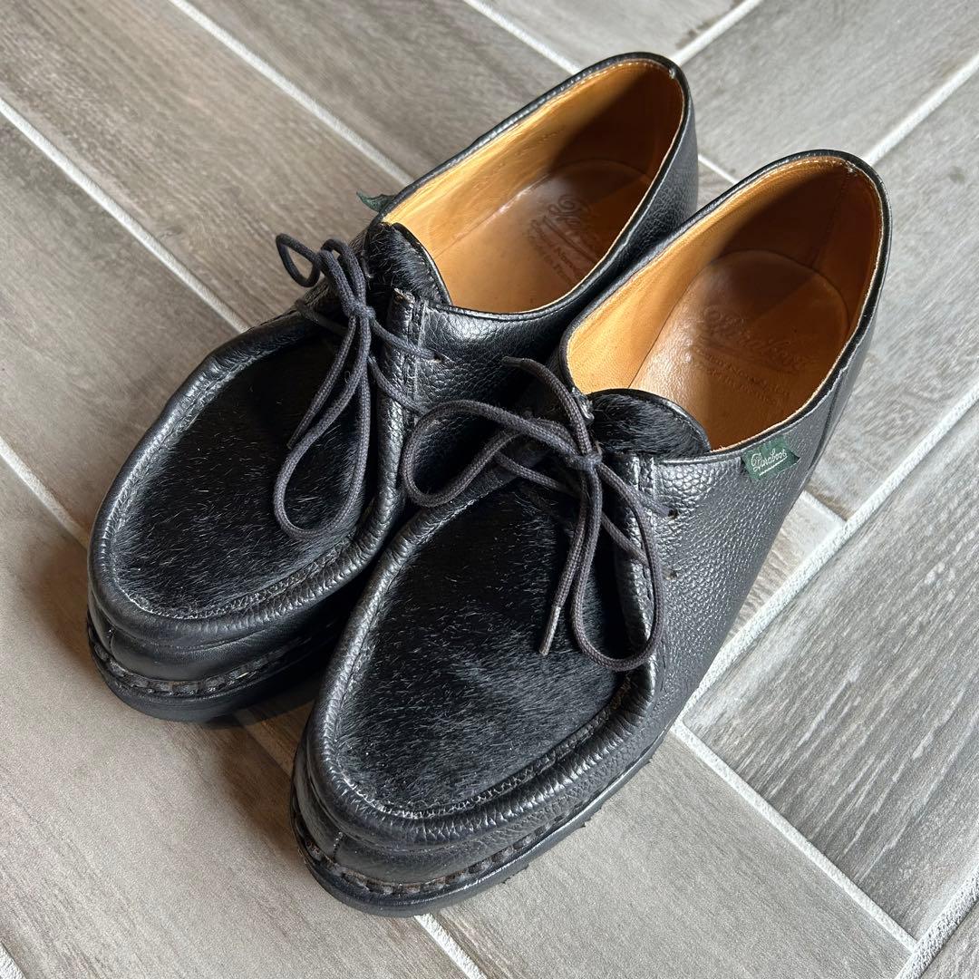 パラブーツ ミカエル シボ革 黒 ブラック 41 - メルカリ