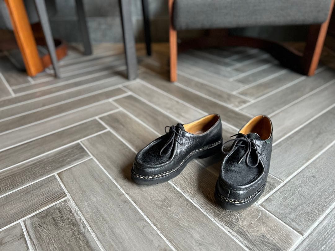 パラブーツ ミカエル シボ革 黒 ブラック 41 - メルカリ