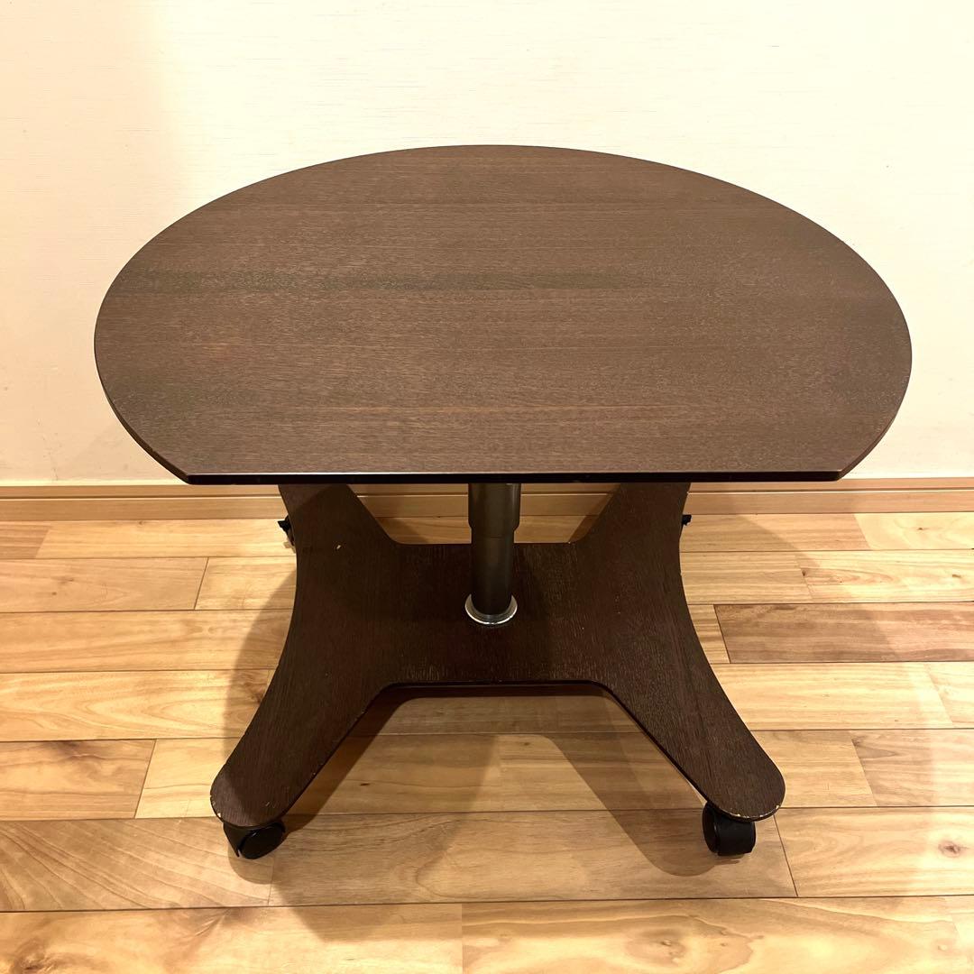 カリモク チターノ 回転 サイドテーブル 昇降式 キャスター付 ロー