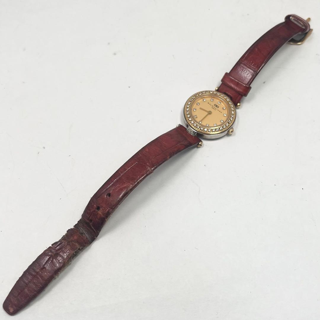 希少】BALENCIAGA 時計 ラインストーン レザーベルト