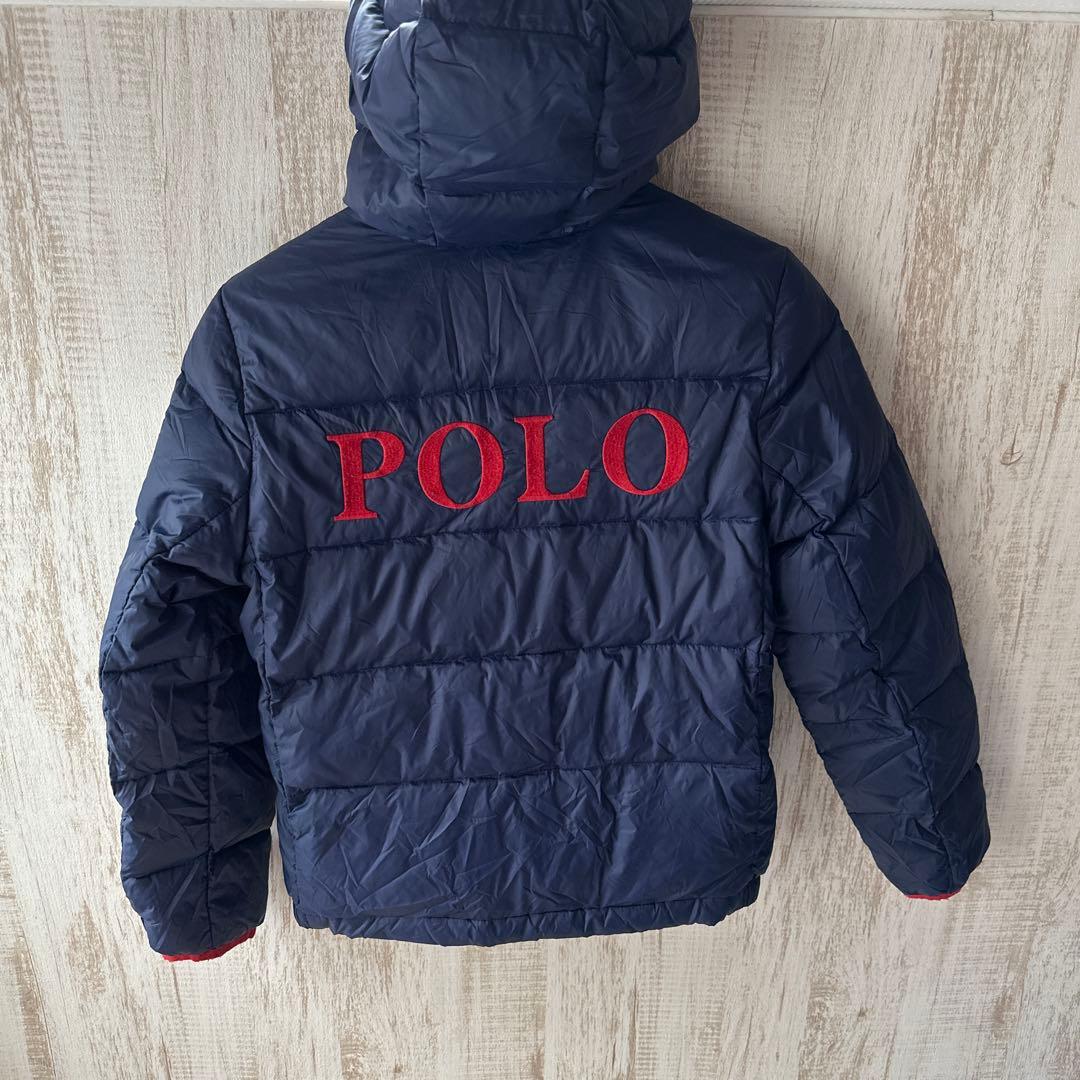 美品】ラルフローレン ダウンジャケット ネイビー キッズ アメリカ国旗