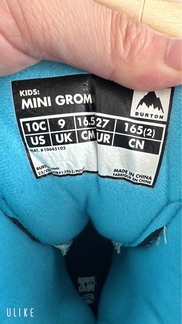 BURTON 子ども用スノーボードブーツ ホワイト/ターコイズ 16.5cm