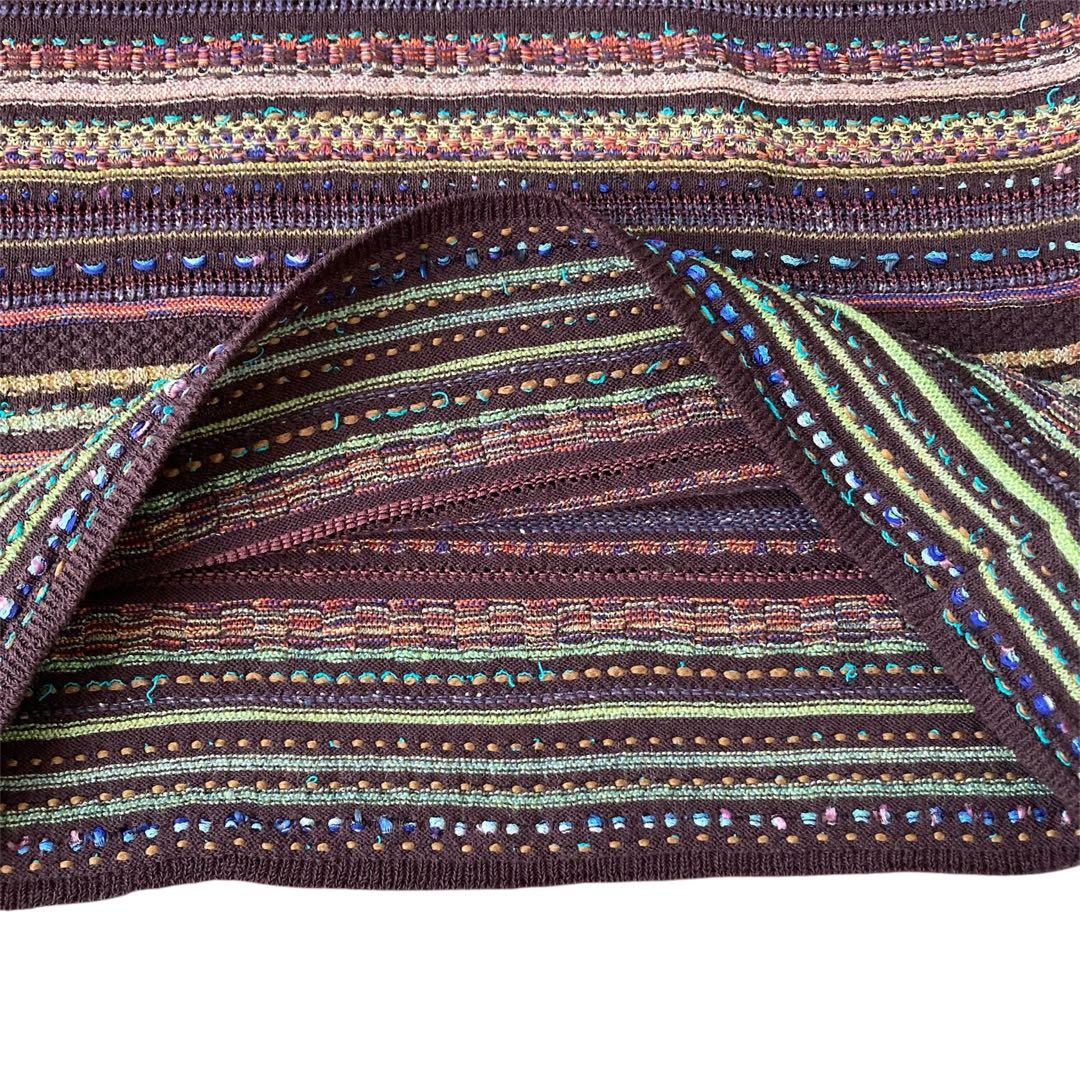 新品タグ付き iines ニットワイドパンツ 佐藤繊維 イイネス シルク混