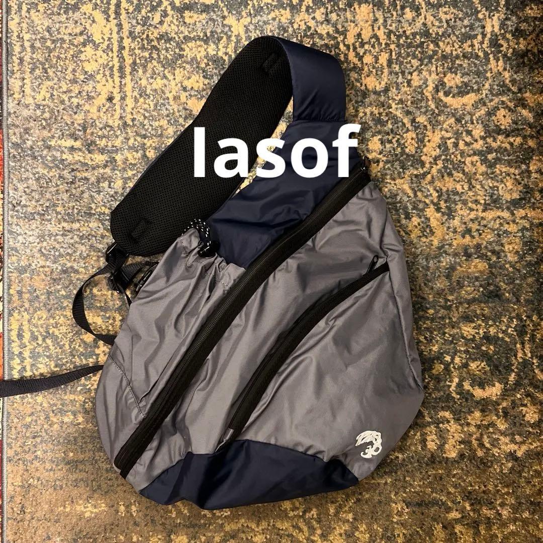 Iasof LANTIKI ワンショルダーバッグ グレー ネイビー 新品Iasof one shoulder bag イアソフ ショルダーバッグ ワン