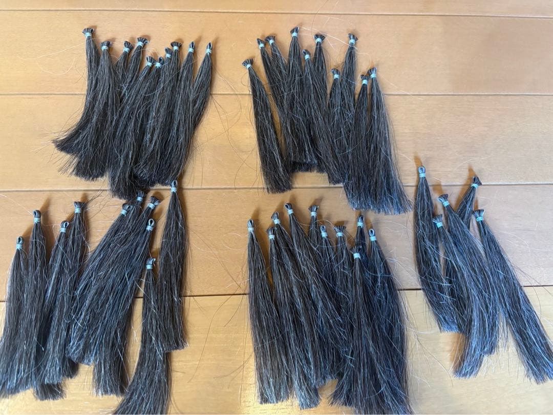 毛束　白髪約30% 45本 人毛毛束 白髪混じり30%｜ヘアカラーテスト・技術検証用｜毛束屋
