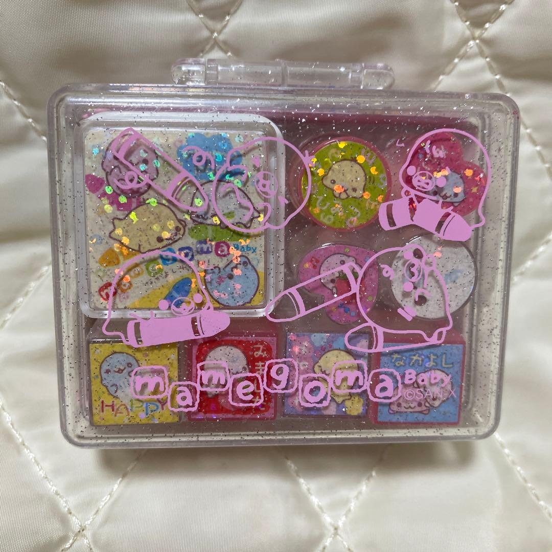 まめゴマ　mamegoma san-x サンエックス　平成レトロ　スタンプ まめゴマ - キャラスタンプLまめゴマ009 アーチタイプ - サンエックス