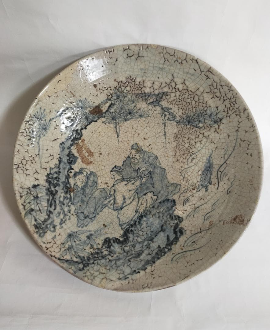 古九谷古染付呉須松人物絵大平鉢 - メルカリ