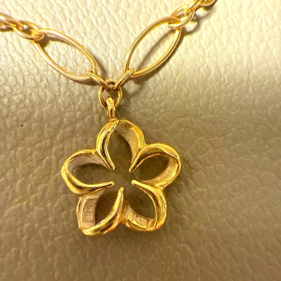 14K】ハワイアンジュエリー アンクレット ハイビスカス【美品】