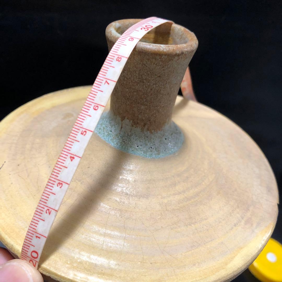 美しい古美術◼️蔵の裏からかなり雰囲気のある蓋のある花瓶のような謎