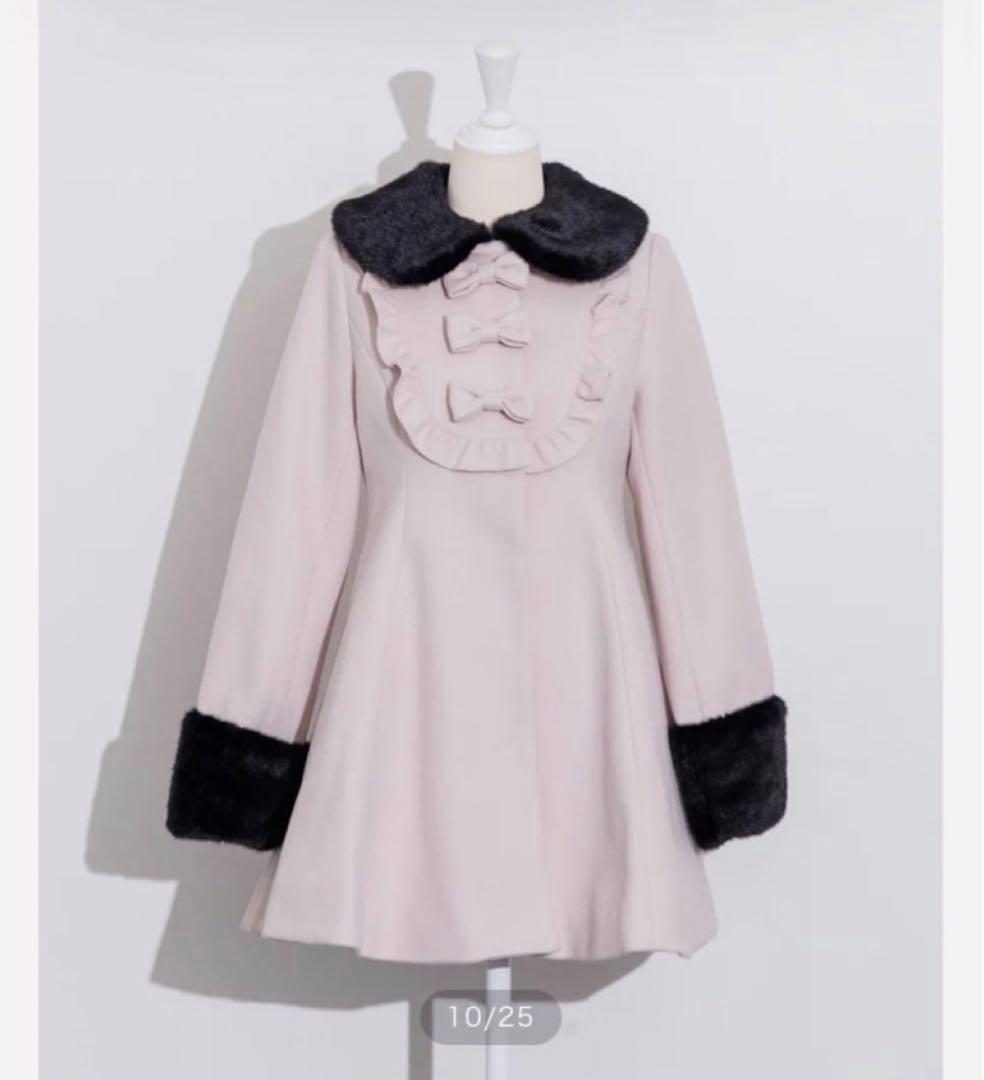 完売品pium ピウム ヨークフリルリボンドーリーコート - メルカリ