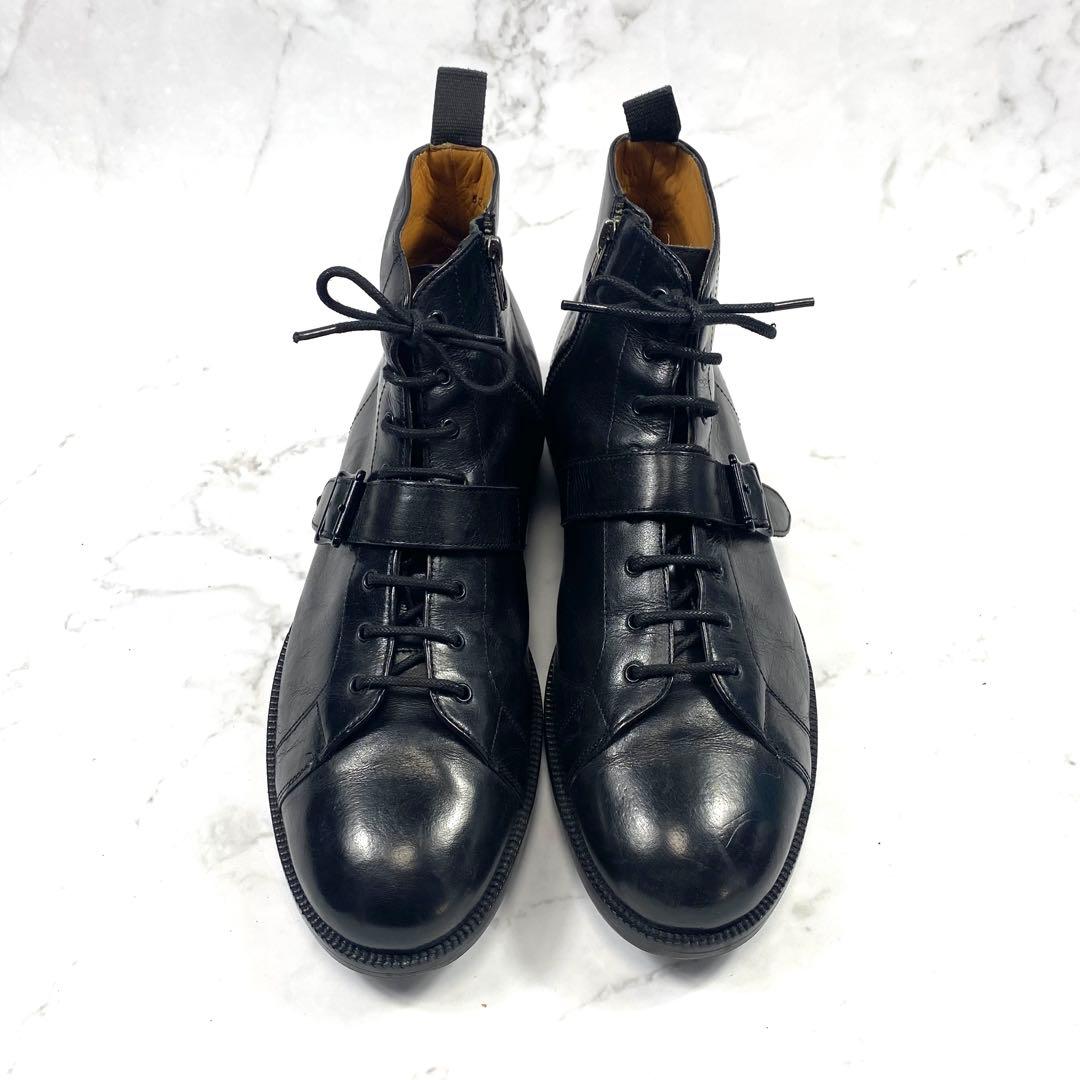 美品】alfredoBANNISTER ベルトデザイン ワークブーツ 黒 43 - メルカリ