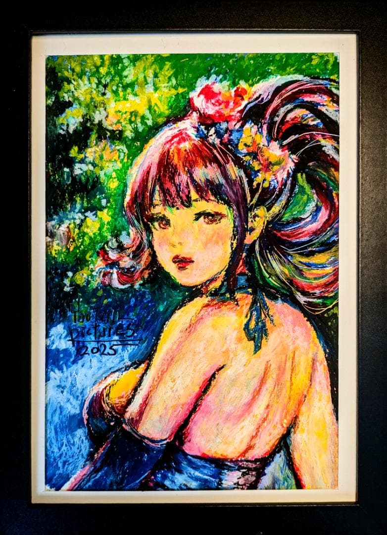 【真作1点物】「妖艶美」■東京藝大卒画家■松崎祐哉■クレヨン肉筆画 真作1点物】「妖艶美」□東京藝大卒画家□松崎祐哉□