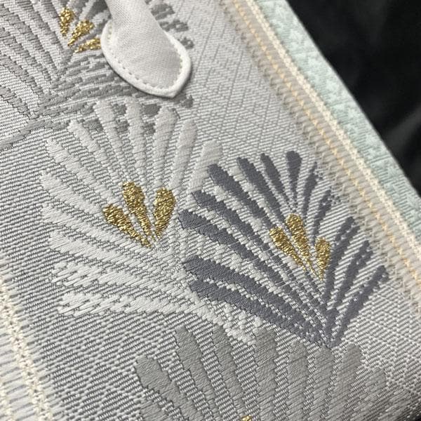 503mg2◆春色 春夏 上質 利休バッグ 松 間道◆美品