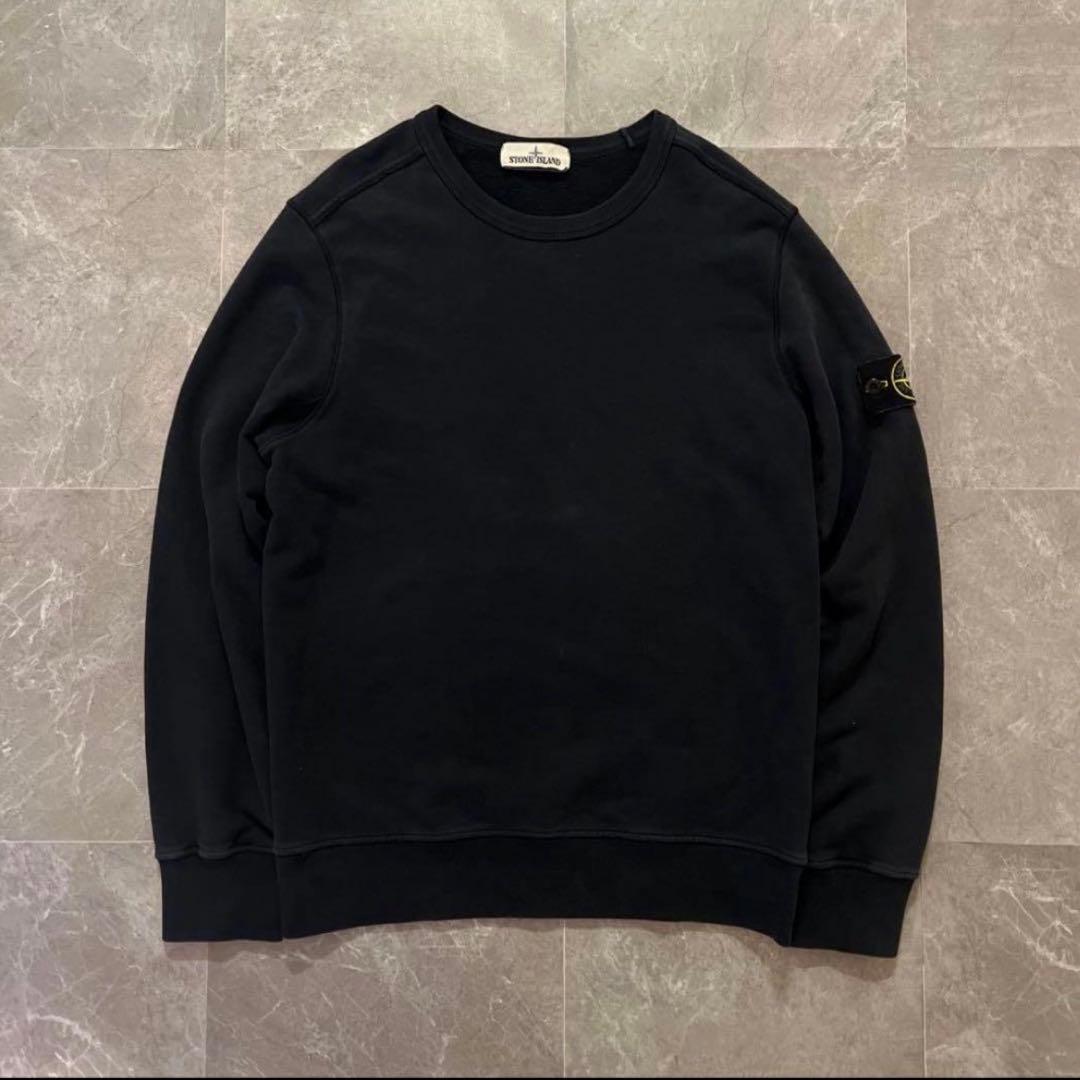 【極美品❗️】stone  スウェットトレーナー　ブラック　L 極美品 ストーンアイランド スウェット トレーナー STONE ISLAND