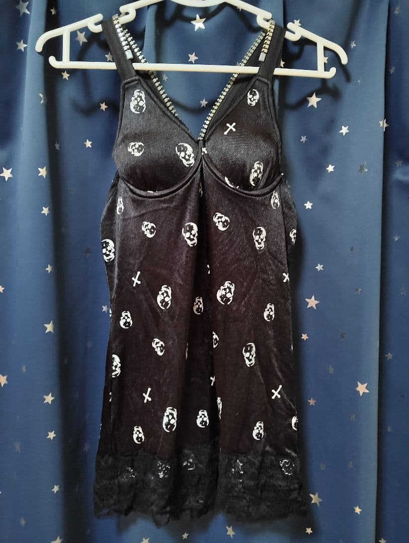 tutuHa ビッグジップ キャミソール スカル柄 Little Baphomet Skater Skirt with Pockets – Witch Vamp