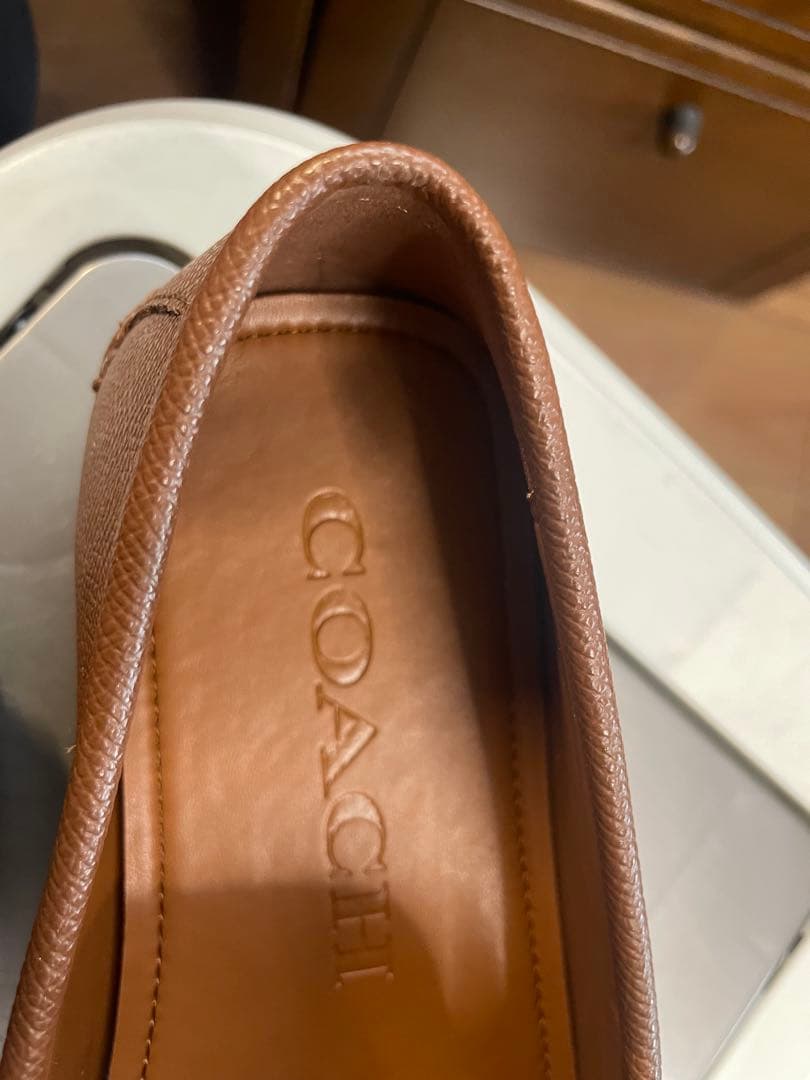 ブラウンレザーシューズcoach26.0 - メルカリ