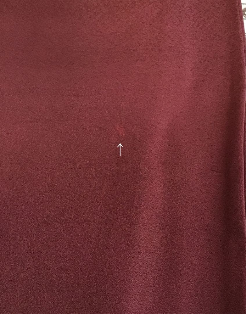 付下げ 童子柄 赤銅色 正絹 158cm