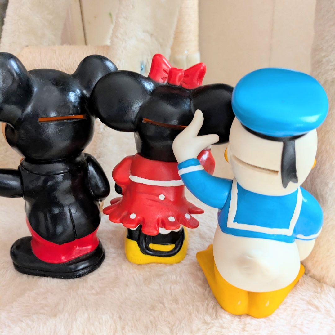 ミッキー・ ミニー ・ドナルド フィギュア貯金箱 3体セット - メルカリ