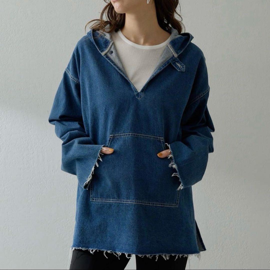 極美品ウィムガゼットインフルエンサーコラボデニムフーディー2025定価