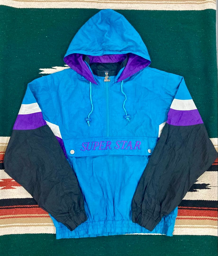 90's STARTER アノラックパーカー Mサイズ ホーネッツカラー - メルカリ