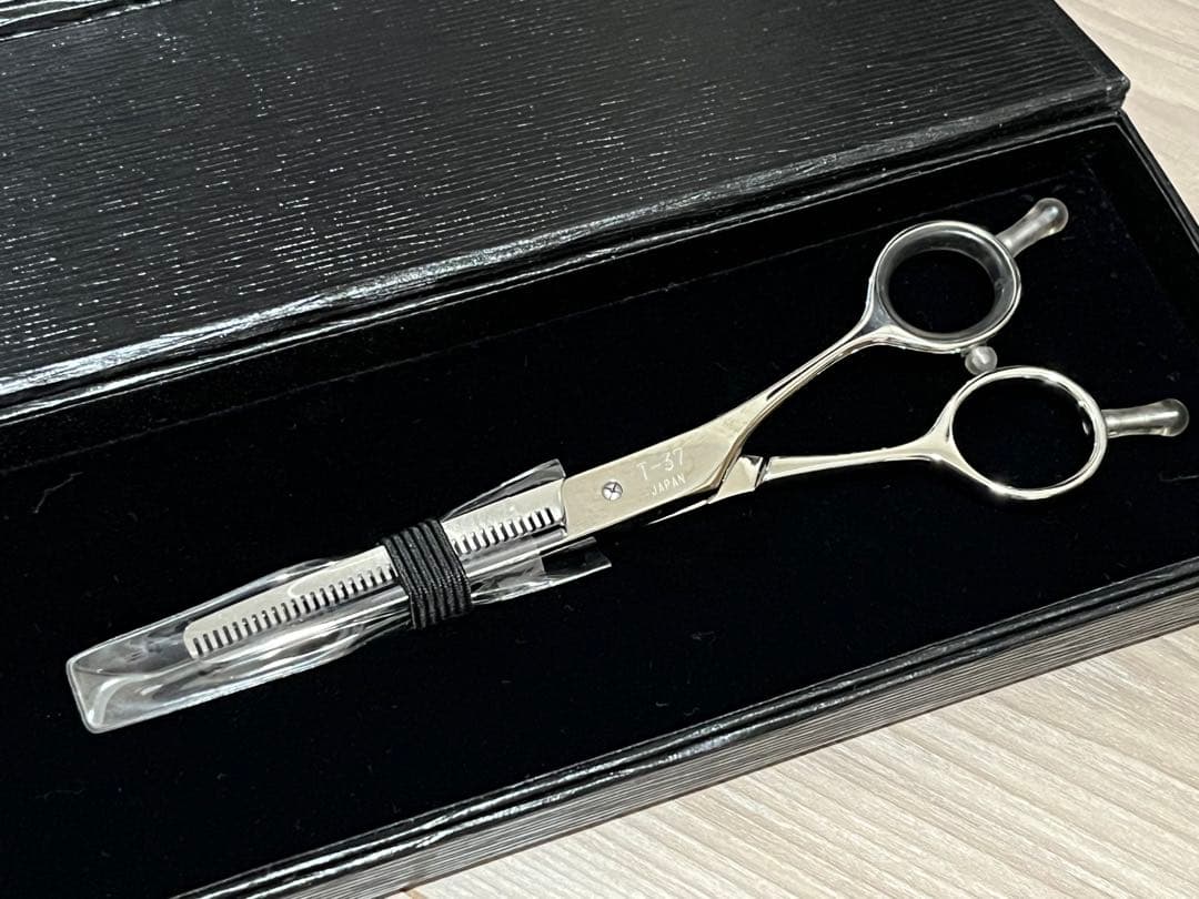 美品 光 シザー スキT-37、E-2、E-6 3本セット スタイリングレザー