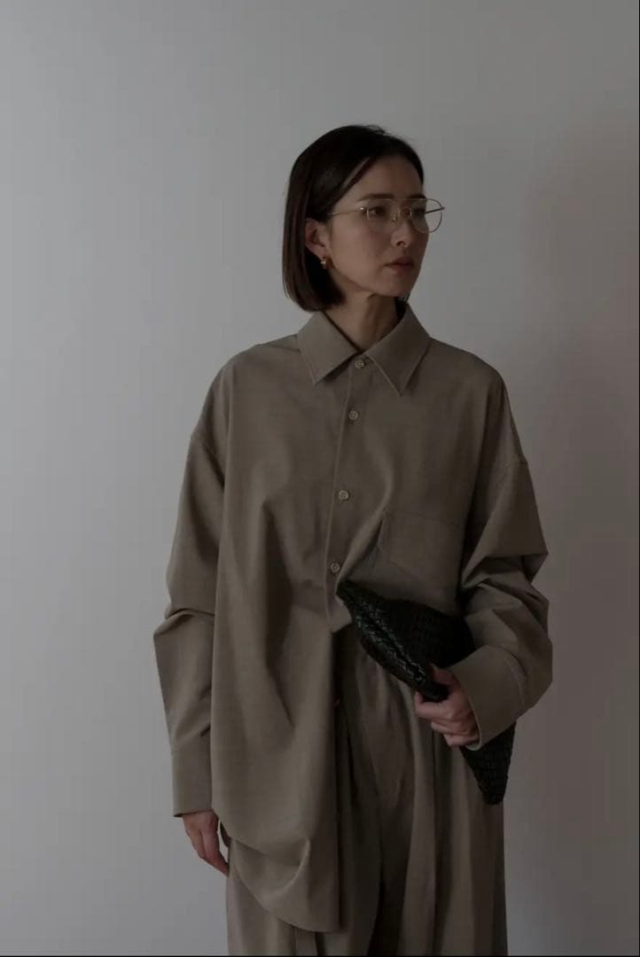 【ご購入者さま専用】roughlow timeless over shirt もう、汗らない』SOLOTEX Jersey Washable Neo Leather Pocket T