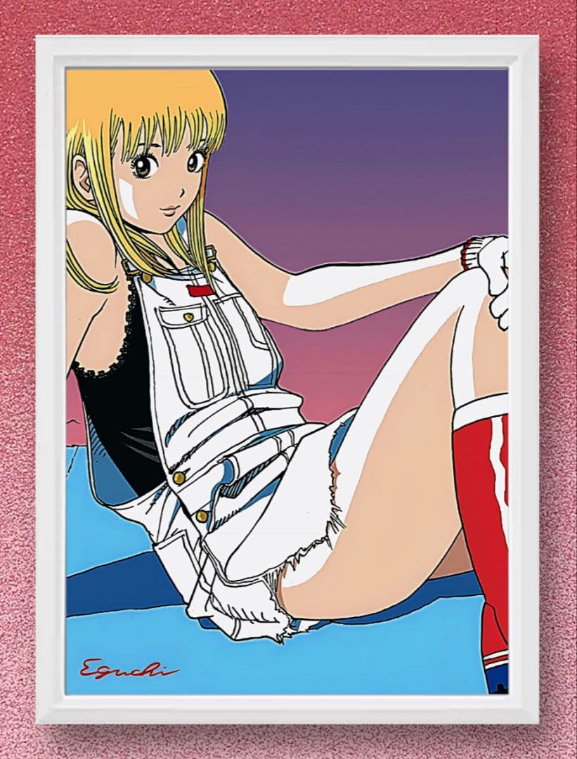 江口寿史・ストップひばりくん‼️【A4 サイズ写真ポスター額装付き3点