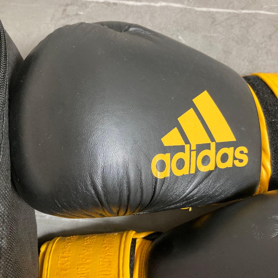 adidas アディダス ボクシンググローブ12oz 収納ケース付き ブラック