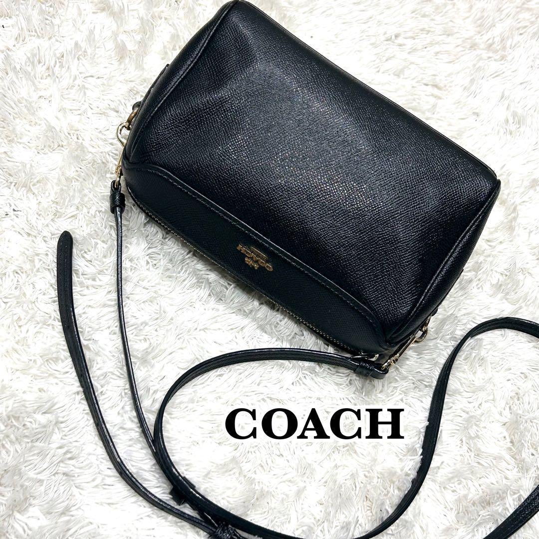 COACHコーチ ミニボストン ショルダーバッグ ベネット 黒 F76629