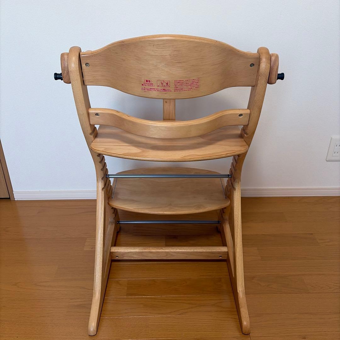 美品 大和屋すくすくチェアスリムプラステーブルガード付ハイチェア