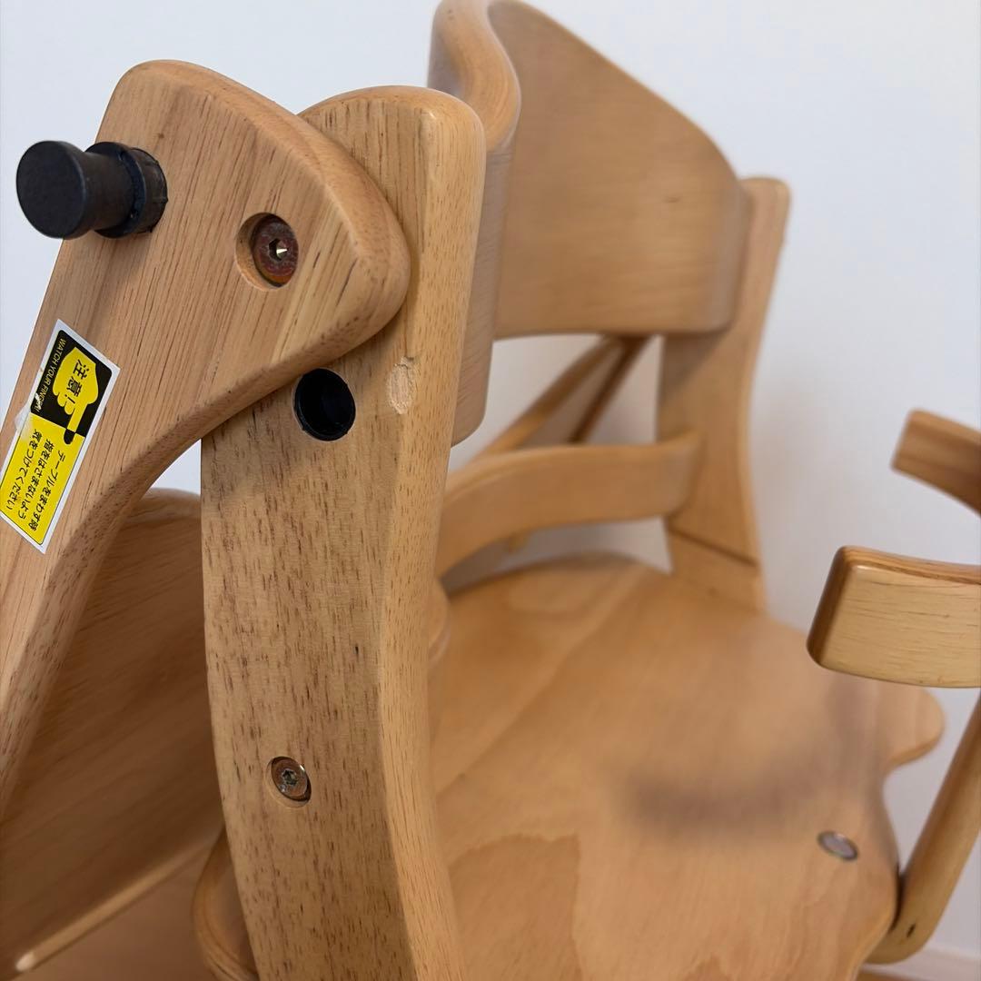 美品 大和屋すくすくチェアスリムプラステーブルガード付ハイチェア