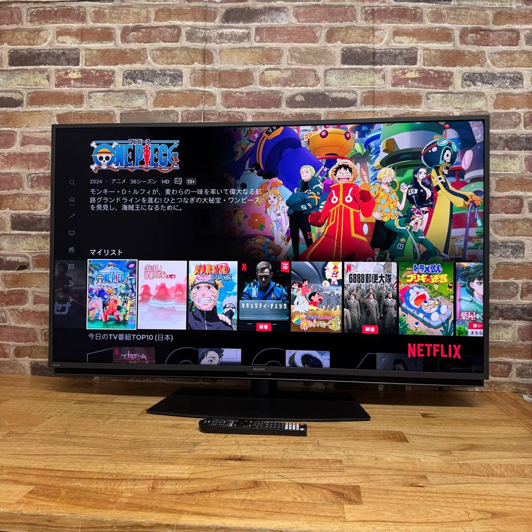 シャープ 55V型 4K液晶テレビ AQUOS 4T-C55DN1 動画アプリ○ - メルカリ