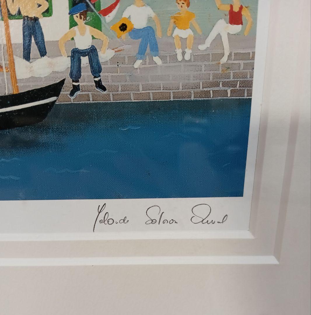 限定434/600・美品】ヨランダ・ドュヴァル『港町の風景』リトグラフ