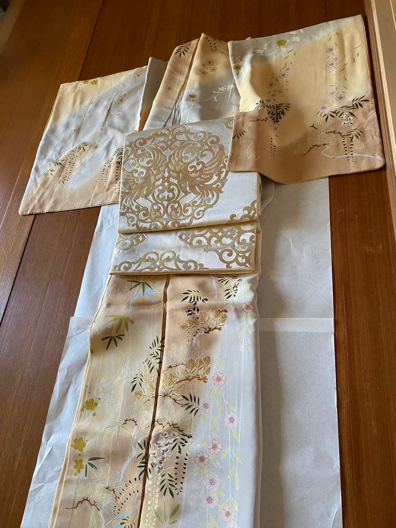 訪問着 付け下げ 松竹梅 七五三 初釜 駒刺繍 手描き友禅 川島織物 入卒