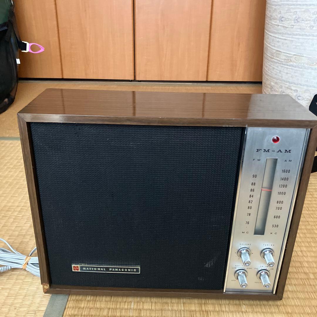 ナショナル RE-760 真空管ラジオ FM/AM OK 通電OK 昭和