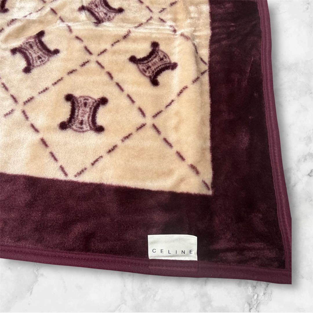 新品未使用品】セリーヌCELINE マカダム柄ハーフケット 140x100cm