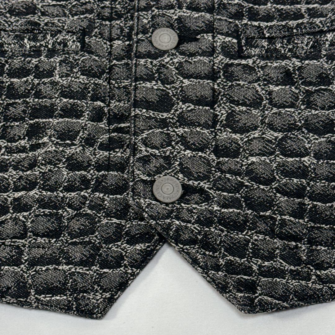 美品 児島ジーンズ クロコダイル柄 ベスト Lサイズ