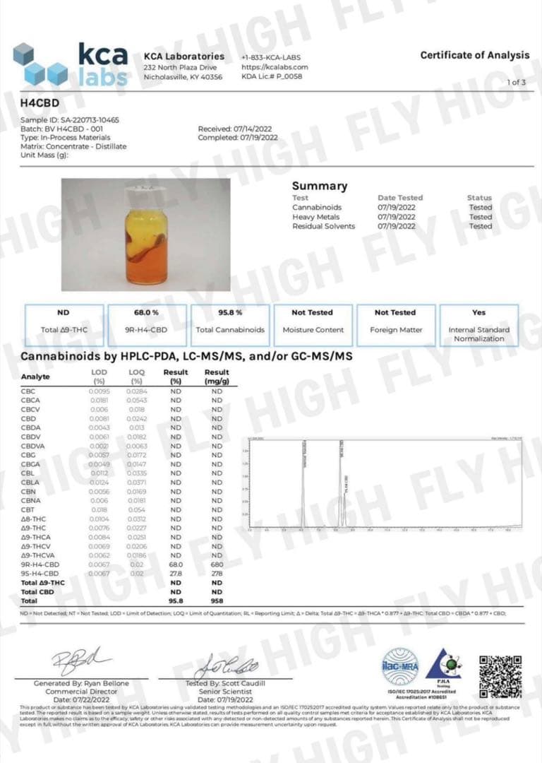Δ9-H4CBH 原料 5ml 90.83% 新基準対応品　新春SALE開催中