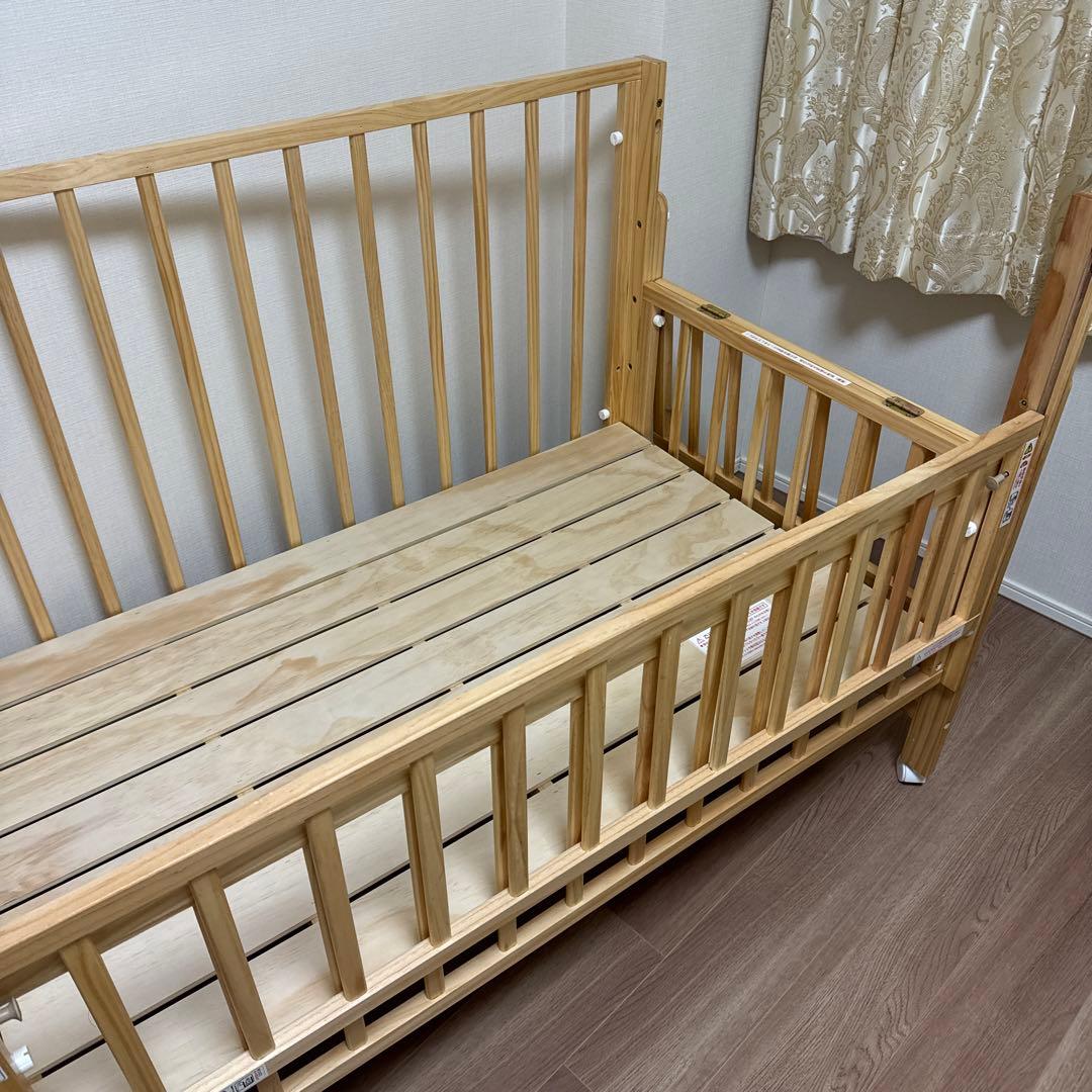 ベビーベッド トール Wオープン 大和屋 ナチュラル yamatoya - メルカリ