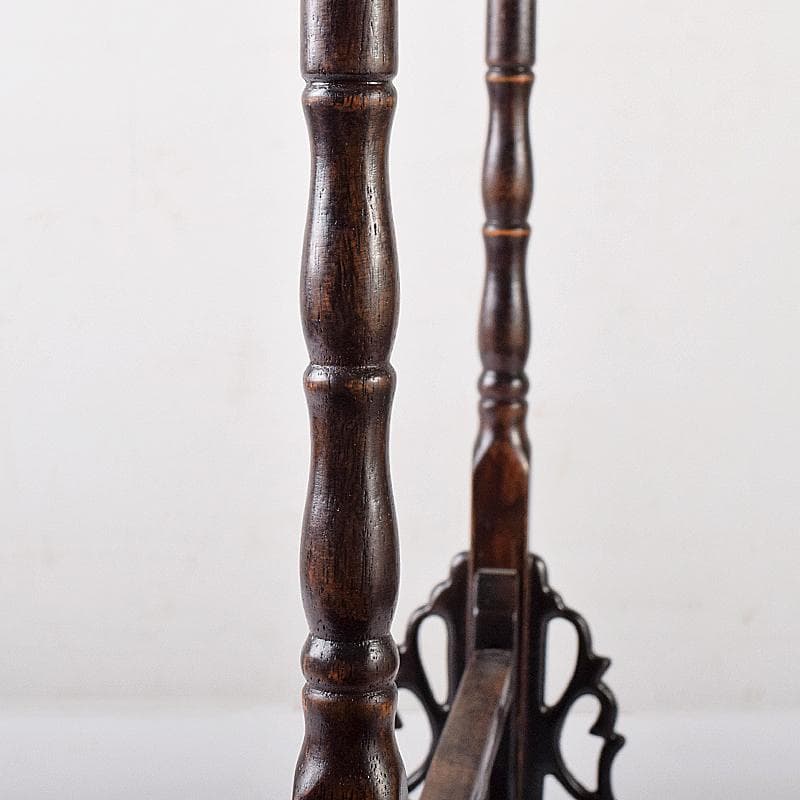 書道具　野崎松寿造　唐木紫檀製　 龍雕　筆掛　筆吊　V　R7943B