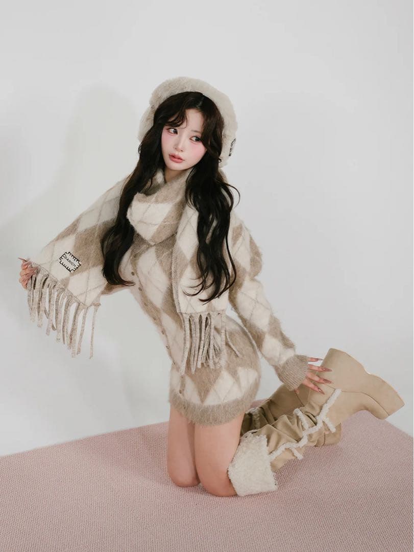 Darich アーガイルニット アンサンブル - メルカリ