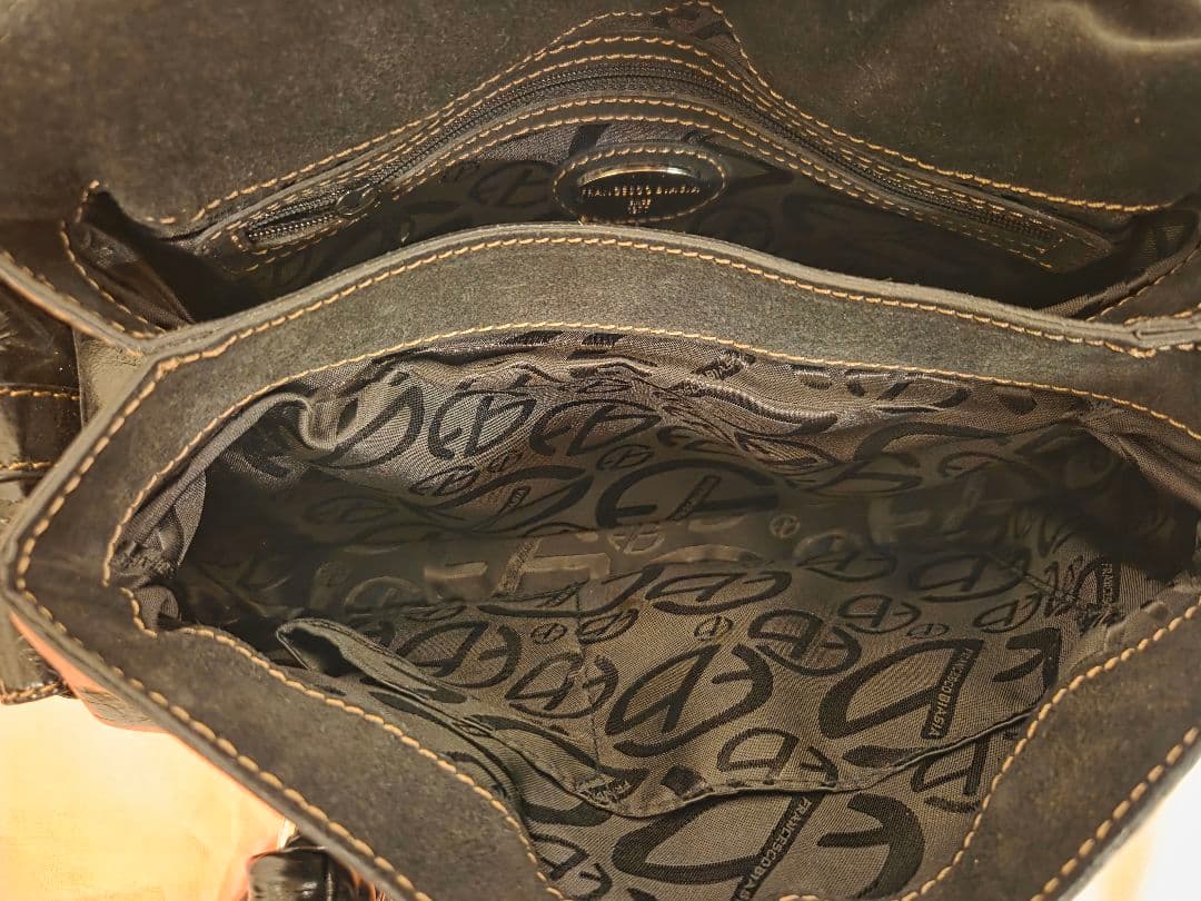 francesco biasia ハンドバッグ レザー 黒 編みこみ y2k - メルカリ