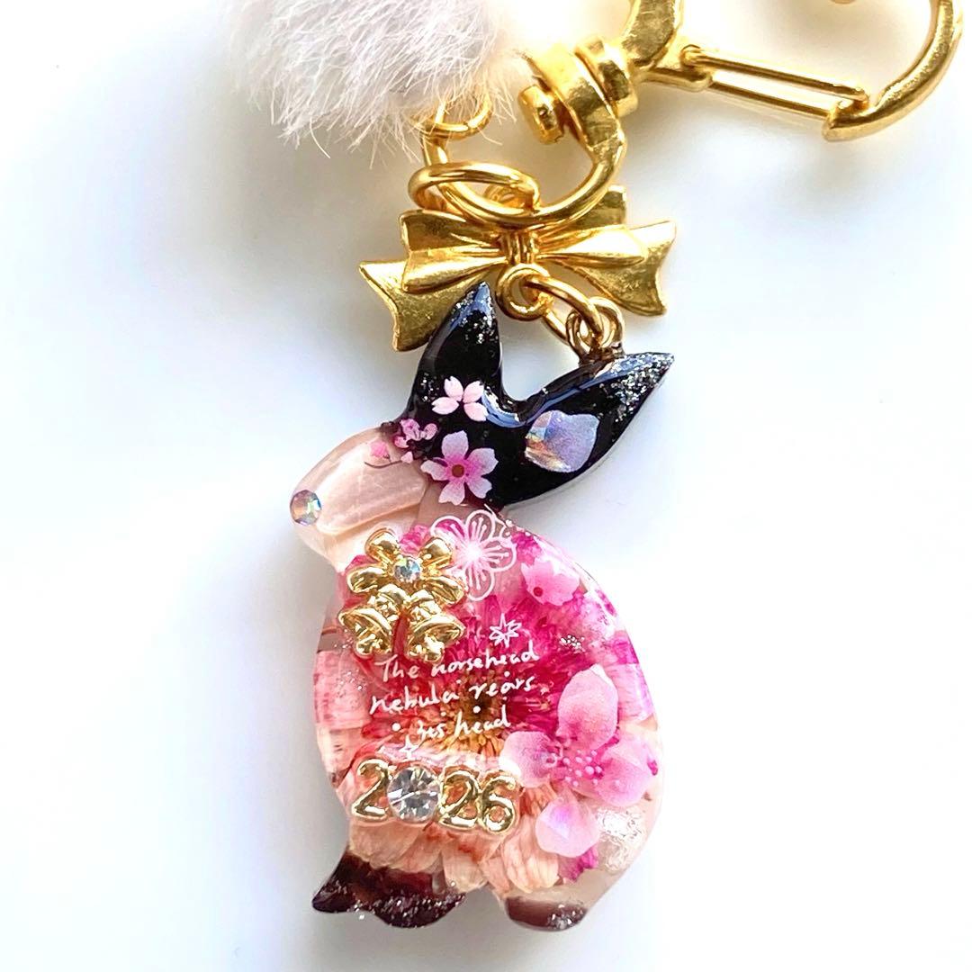 オルゴナイト❤小さいウサギちゃん☆キーホルダー☆レジンキーホルダー